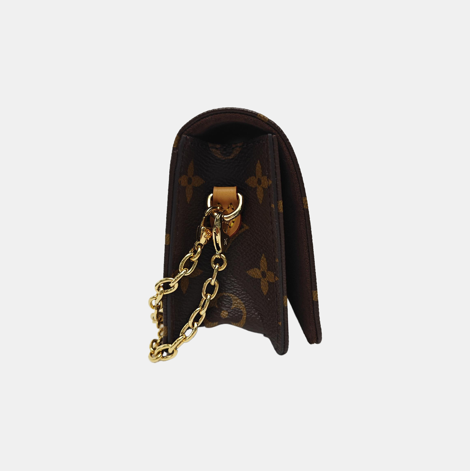 Lily Monogram Coated Canvas Brown