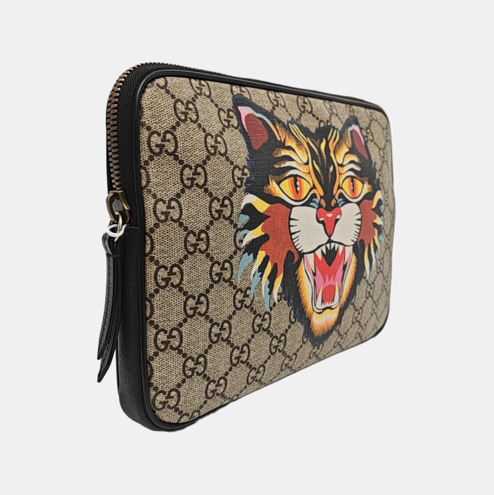 Authenticated pre-owned  GG Marmont Monogram Coated Canvas Beige - Clutch at Looply