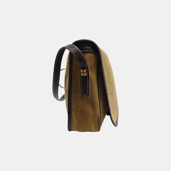 Suede Shoulder Bag Brown