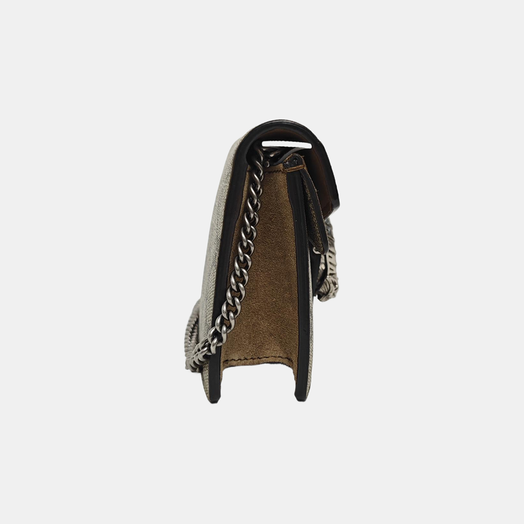 Dionysus Super Mini Monogram Coated Canvas Beige