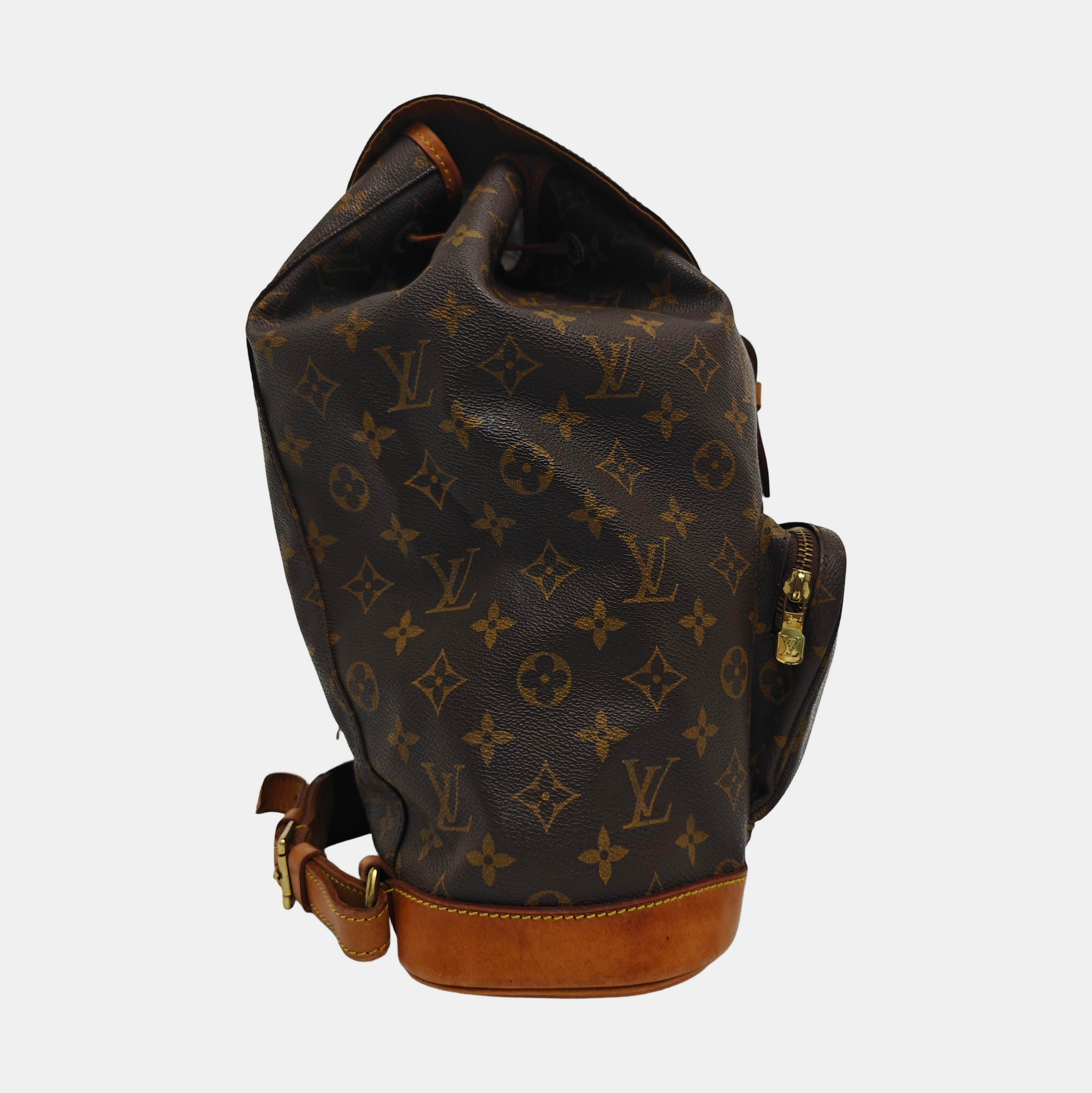 MONTSOURIS GM Monogram Coated Canvas Brown
