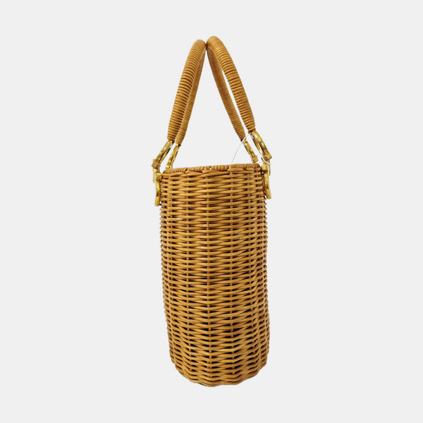 Special Material Bucket Bag Brown