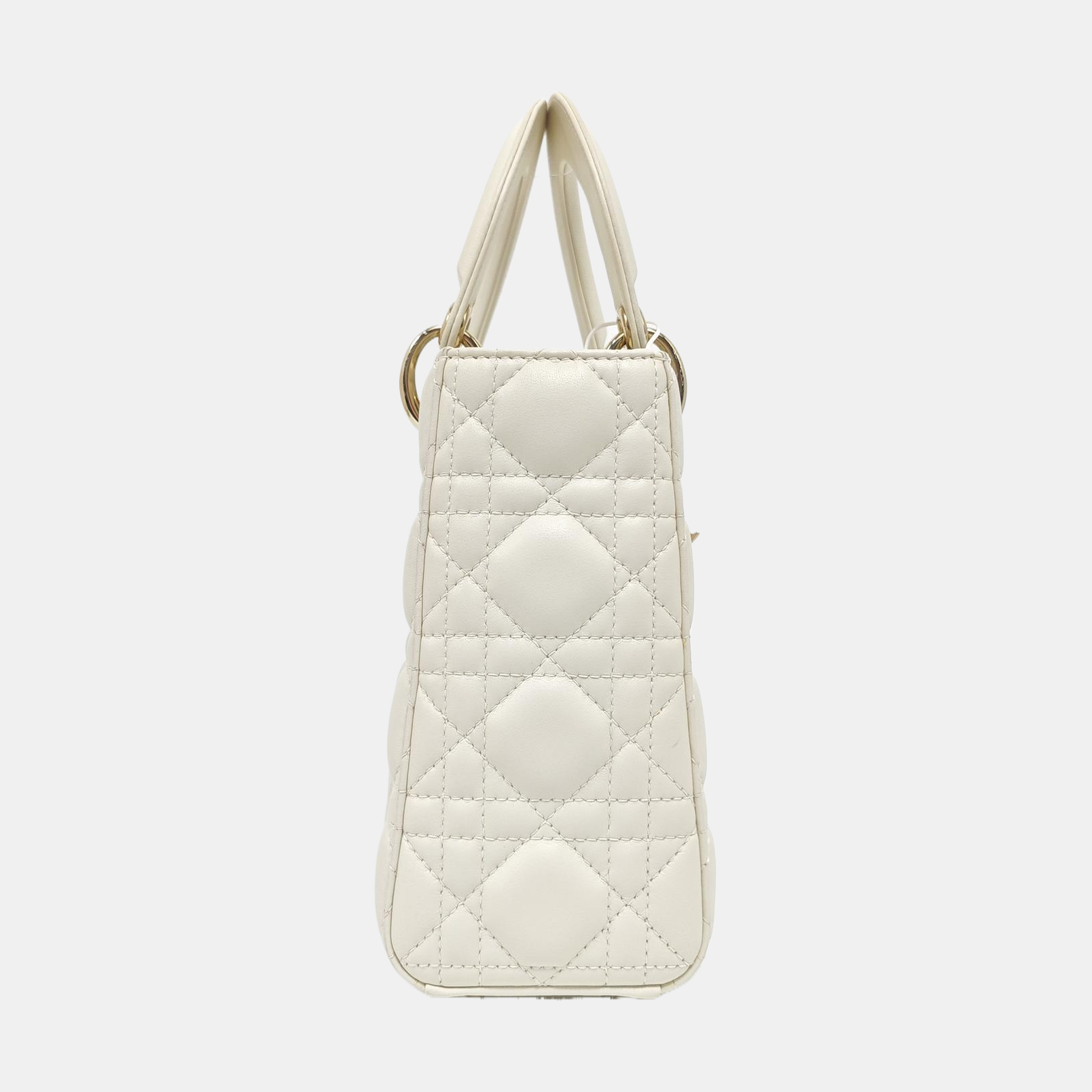 Lady Dior Small Cannage Lambskin White