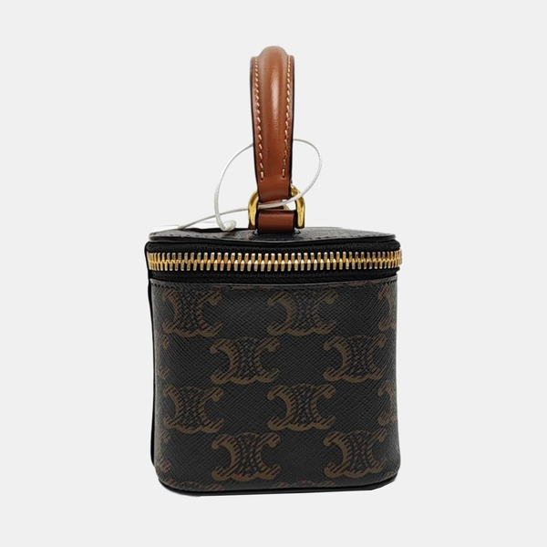 Coated Canvas Shoulder Bag Black