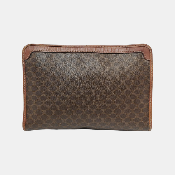 MACADAM CLUTCHES Coated Canvas Brown