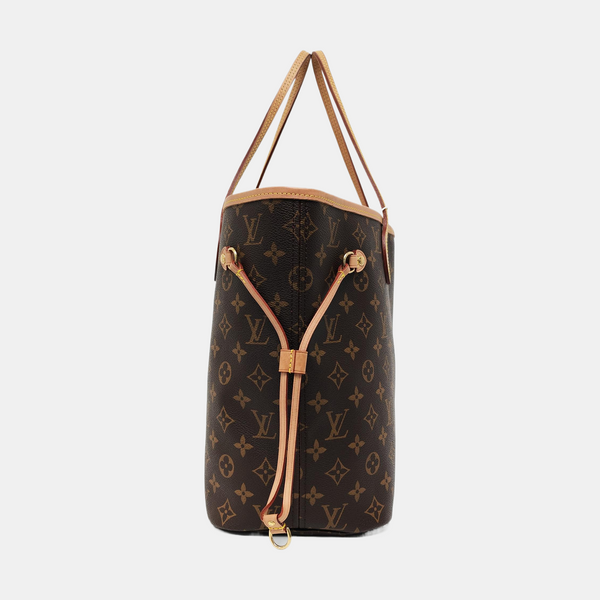 NEVERFULL MM Monogram Coated Canvas Brown