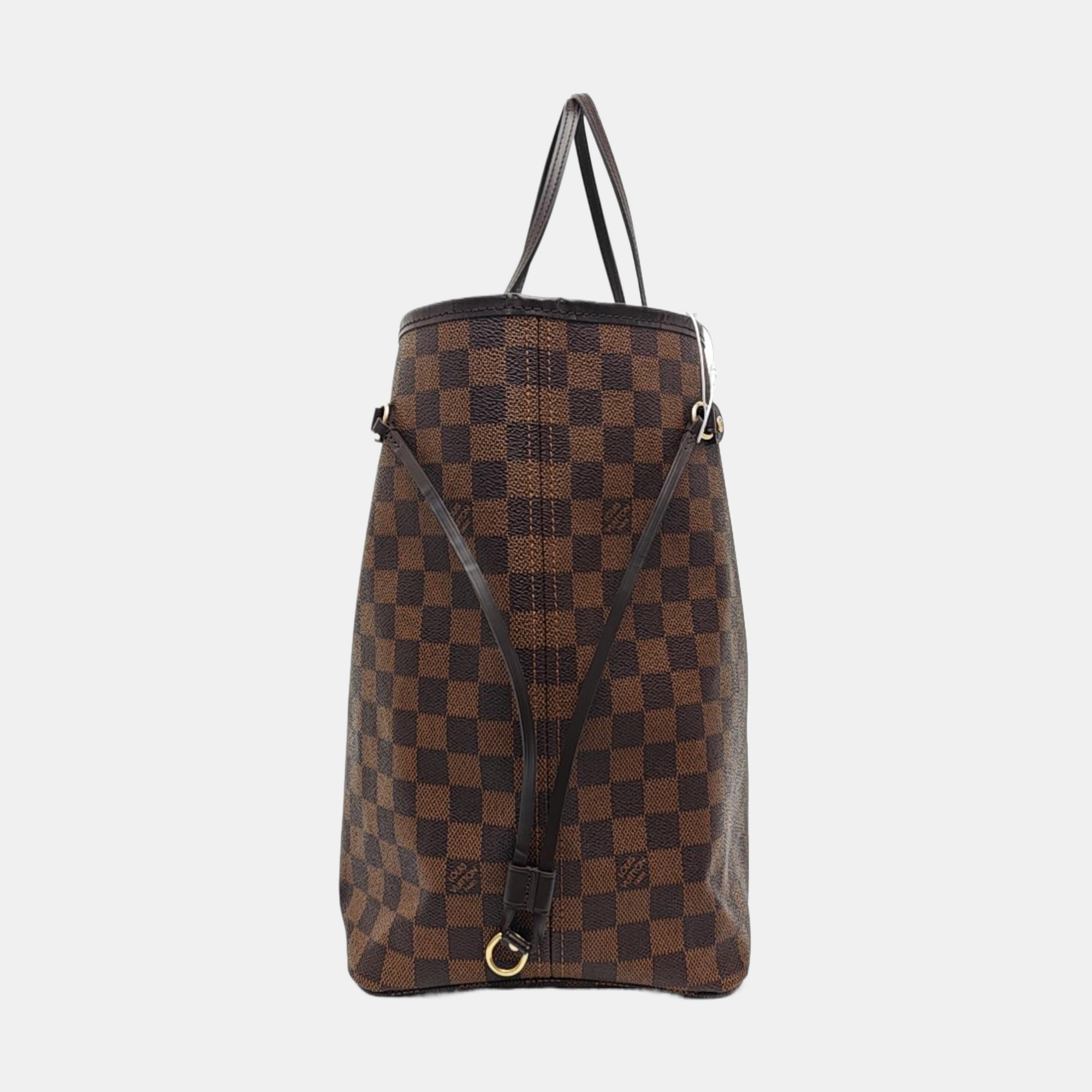 NEVERFULL GM Damier Ebene Coated Canvas Brown