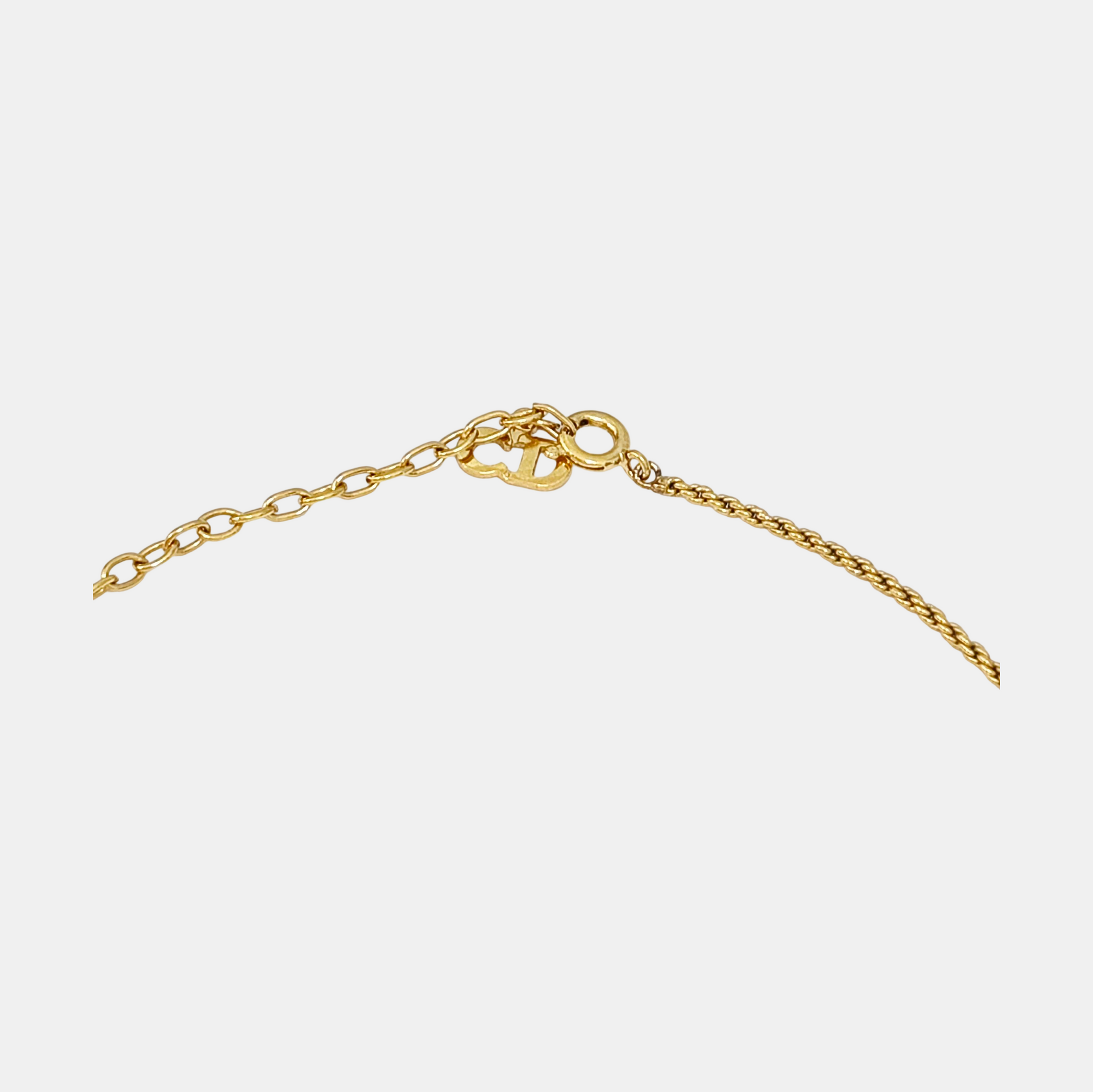 Dior Oblique Metal Gold Necklace