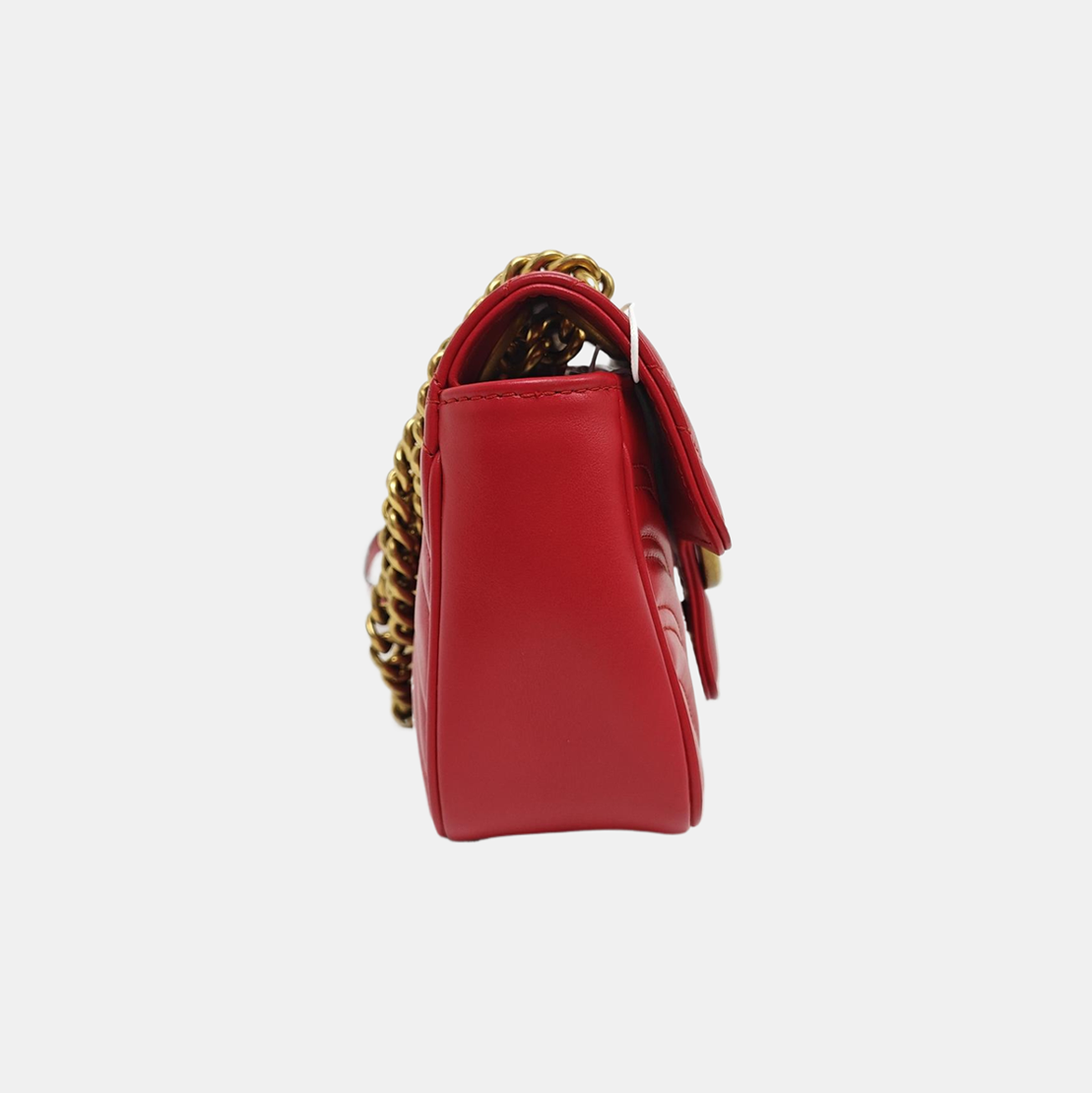 GG Marmont Small Quilted Calfskin Red