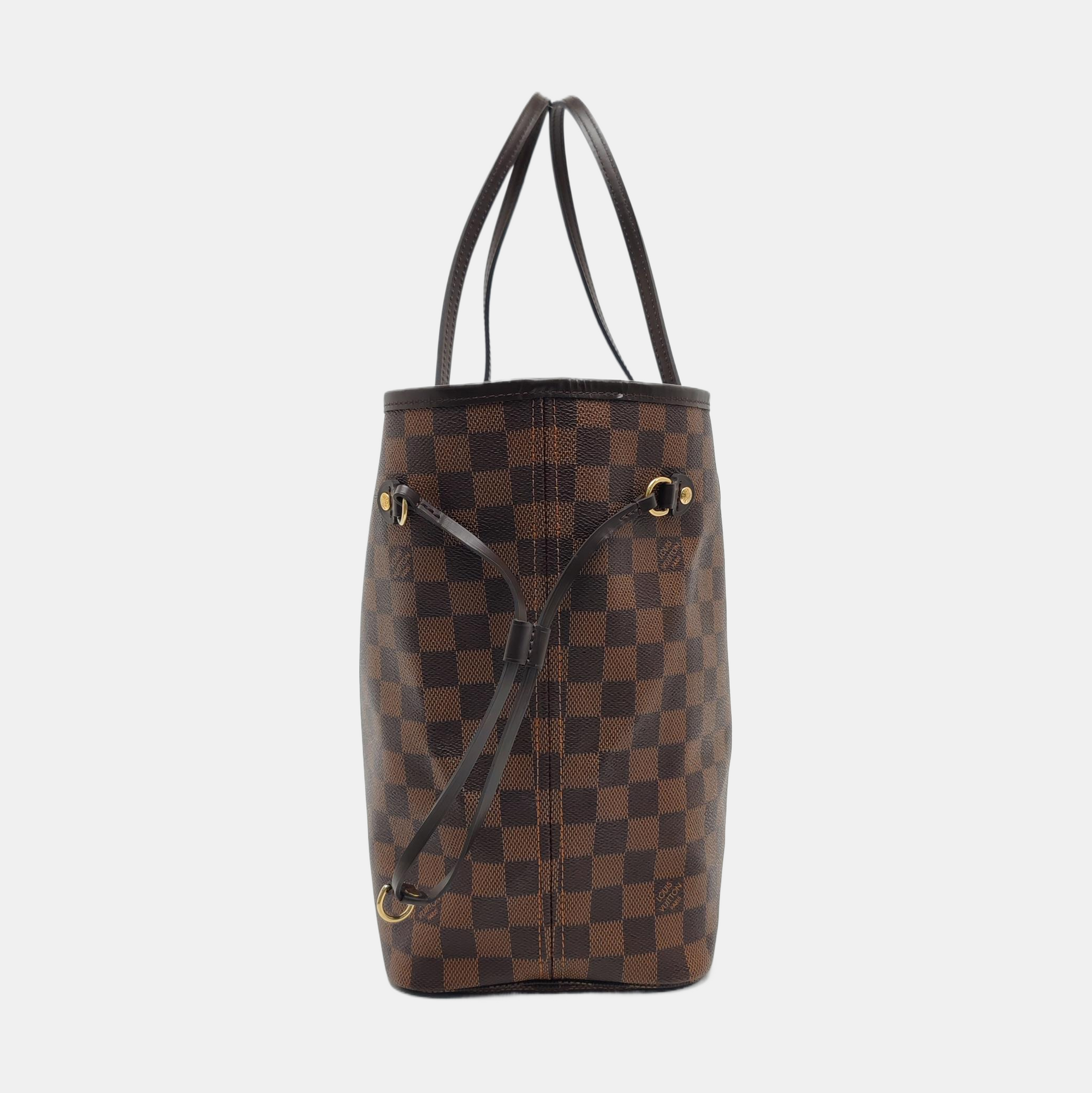 NEVERFULL MM Damier Ebene Coated Canvas Brown