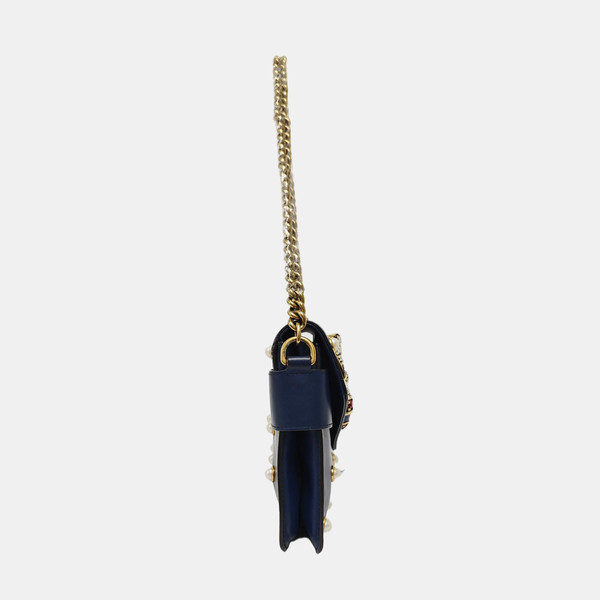 Queen Margaret Mini Calfskin Blue