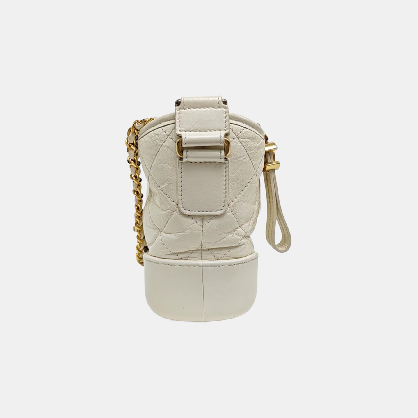 GABRIELLE Small Quilted Calfskin White