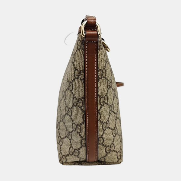 GG Emblem Monogram Coated Canvas Brown