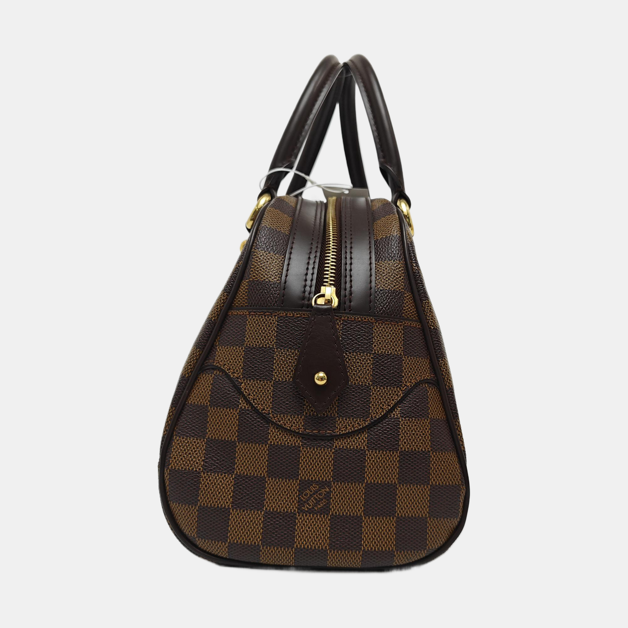 DUOMO Damier Ebene Coated Canvas Brown