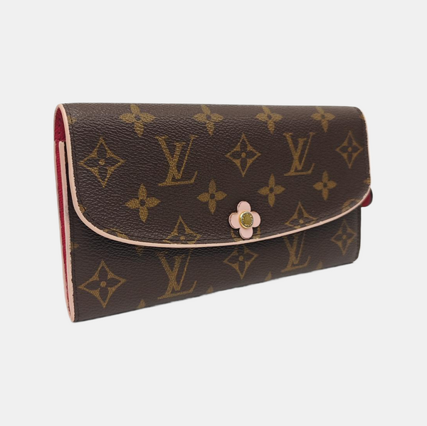 EMILIE Monogram Coated Canvas Brown Wallet