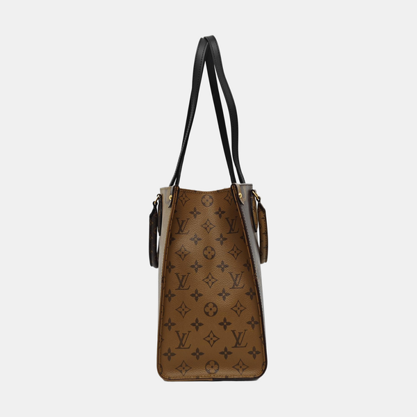 ONTHEGO MM Monogram Coated Canvas Brown