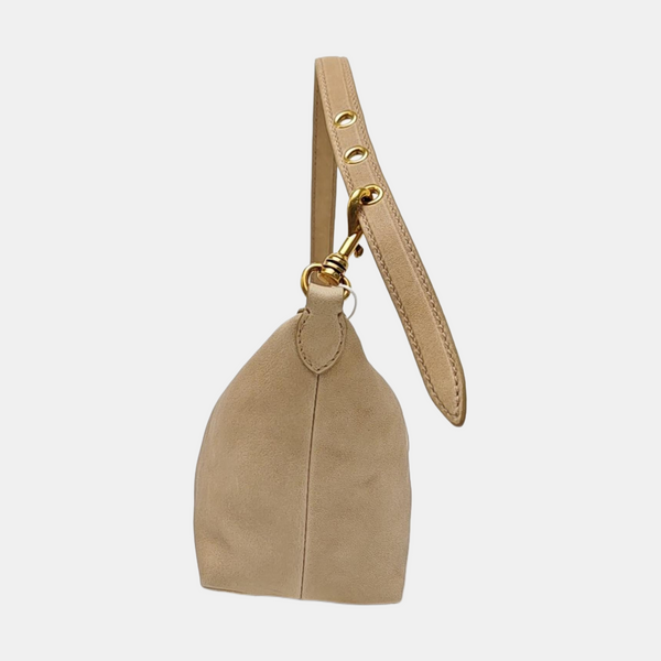 Lambskin Top Handle Bag Mini Beige