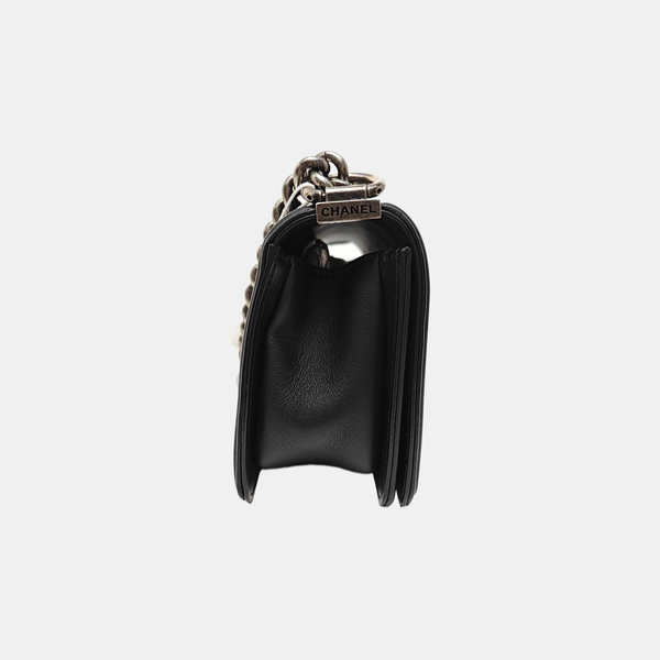 BOY CHANEL Small Quilted Calfskin Black