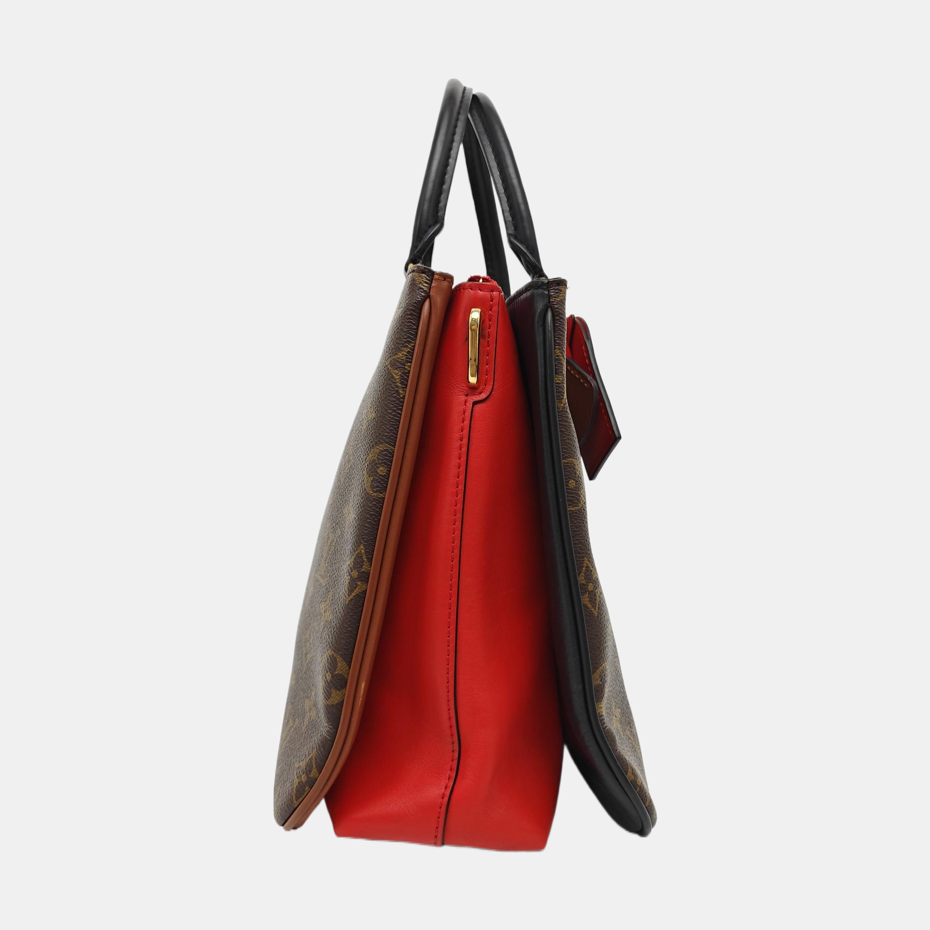 Monogram Coated Canvas Tote Bag Brown