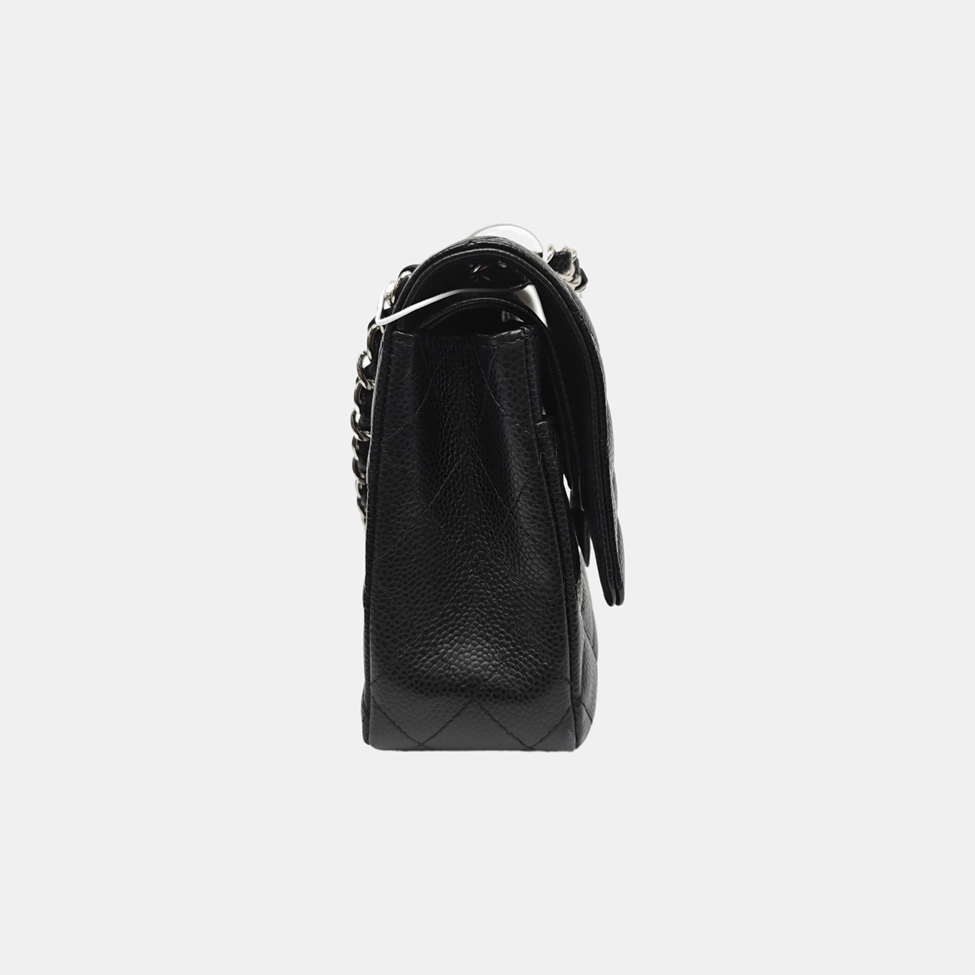 CLASSIC FLAP Small Quilted Grained Calfskin Black