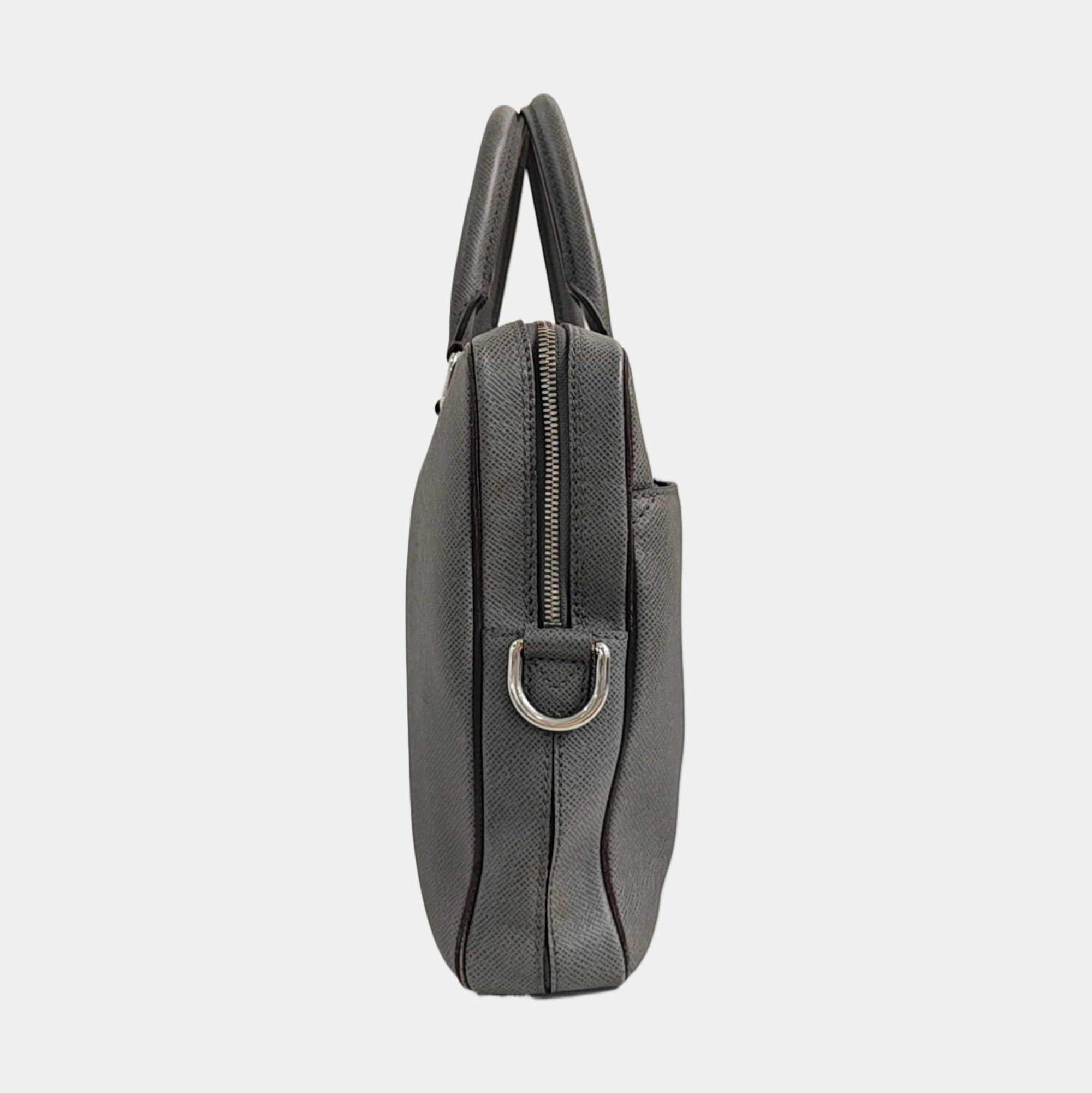 Calfskin Top Handle Bag Gray