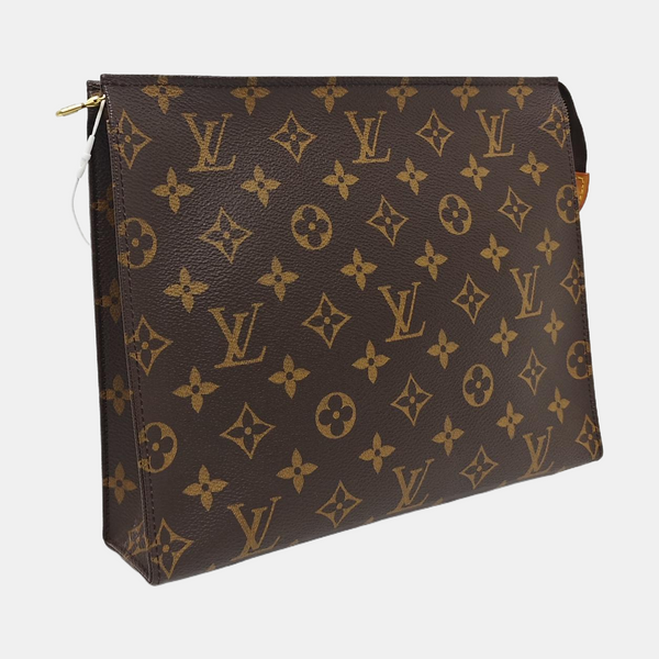 TOILET POCKET 26 Monogram Coated Canvas Brown