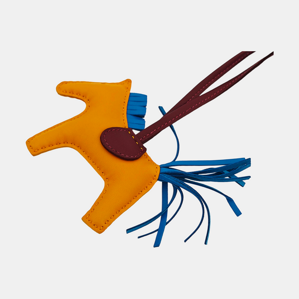 Leather Bag Charm Yellow