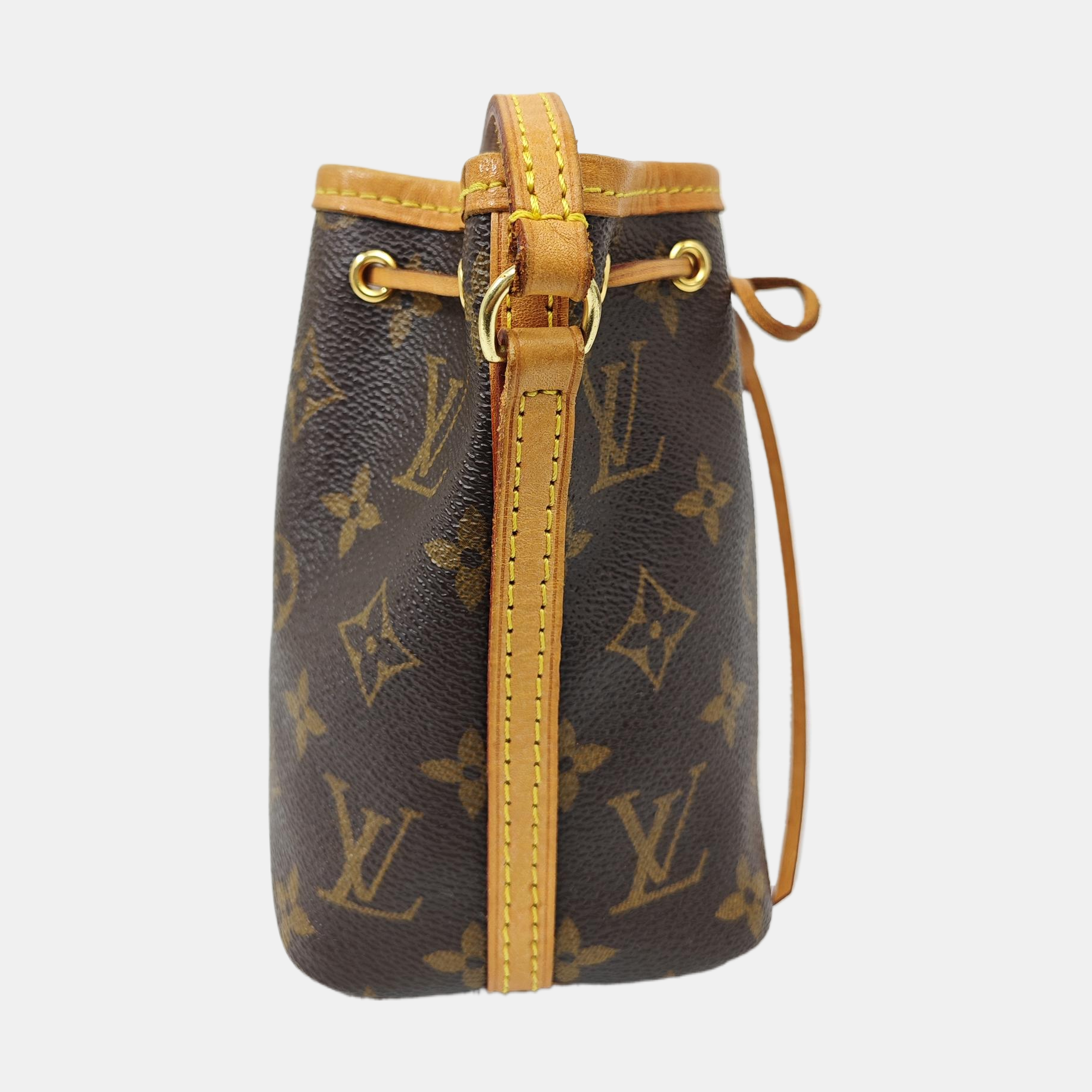 NÉONOÉ Nano Monogram Coated Canvas Brown