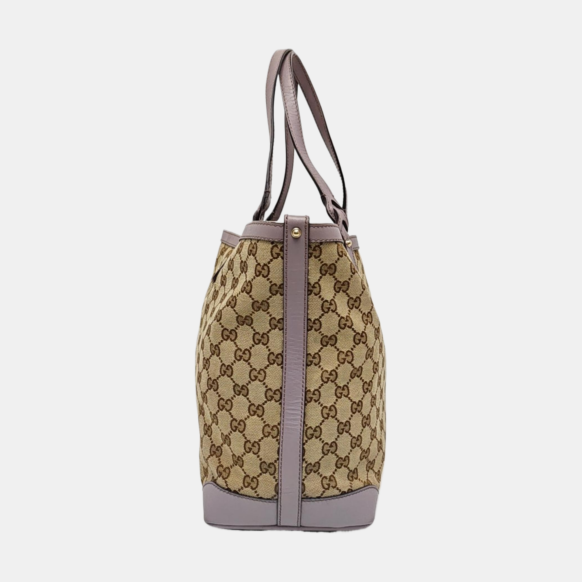 Monogram Canvas Tote Bag Brown