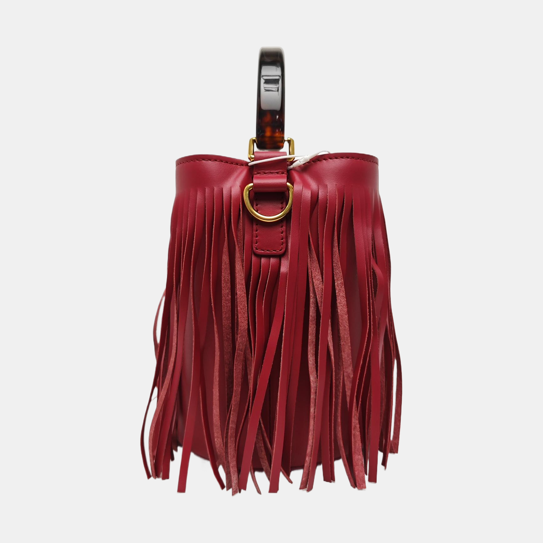 Calfskin Bucket Bag Red