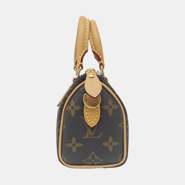 SPEEDY Nano Monogram Coated Canvas Brown