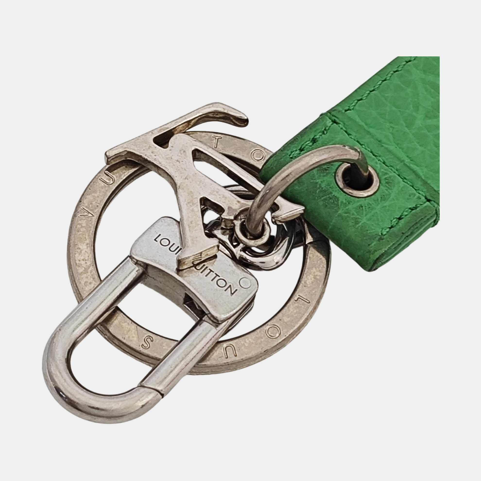 Leather Bag Charm Green