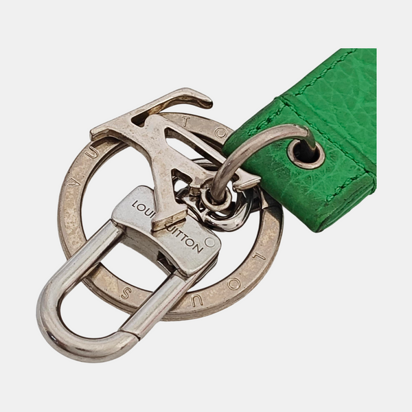 Leather Bag Charm Green