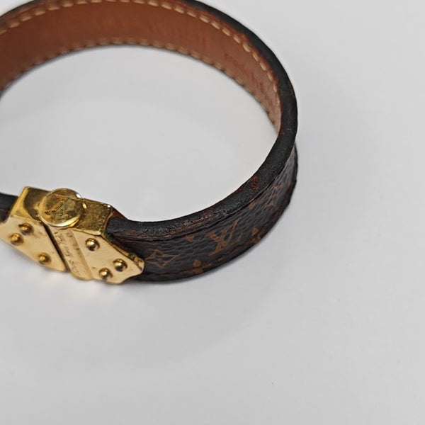 Coated Canvas Brown Bangle
