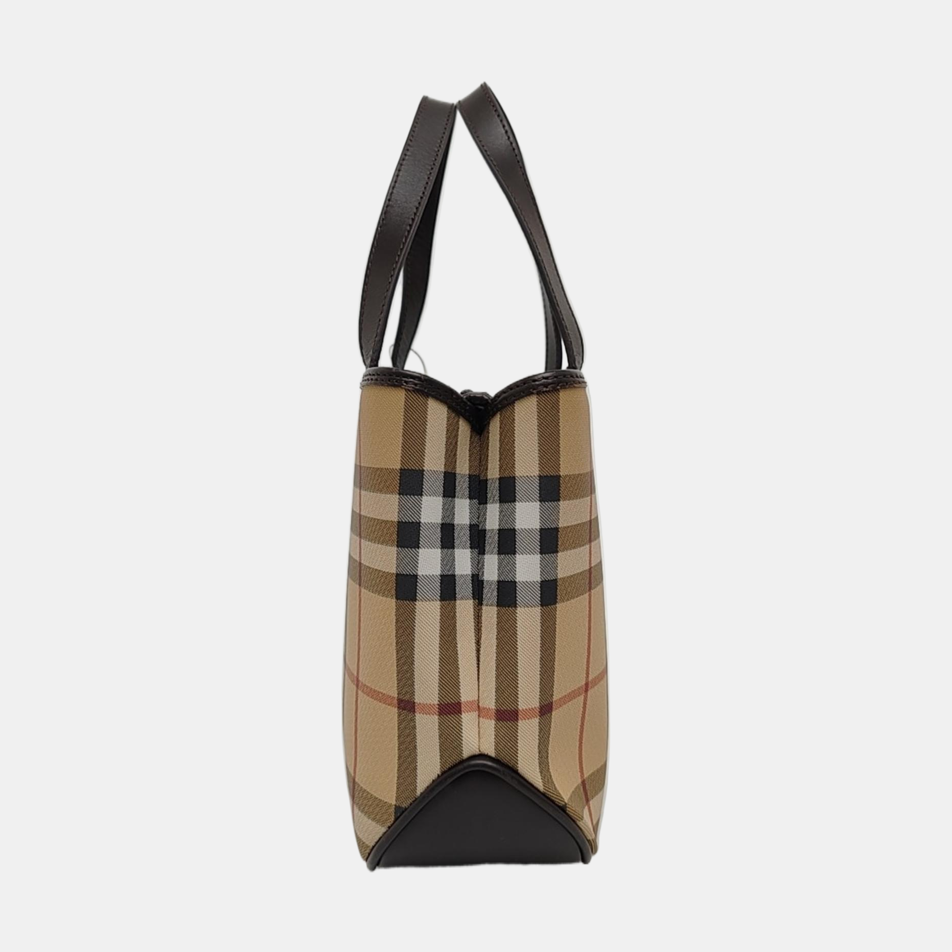 Coated Canvas Tote Bag Brown
