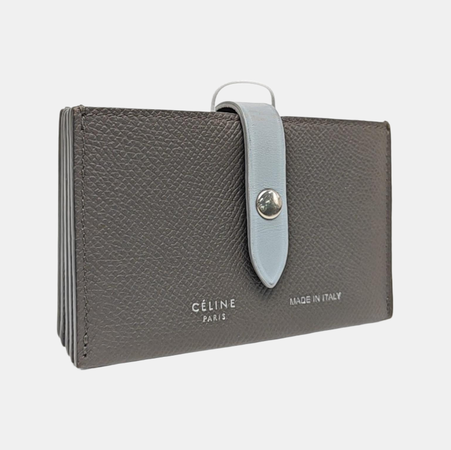 STRAP Calfskin Gray Card Holder