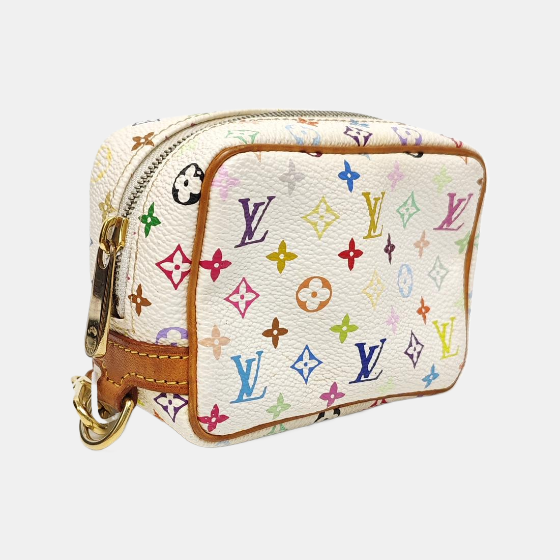 LV × TM WAPITY Monogram Coated Canvas White Coin Purse