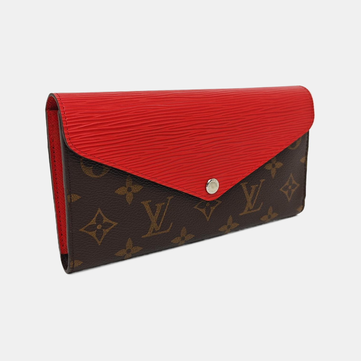 MARIE LOU Monogram Coated Canvas Brown Wallet