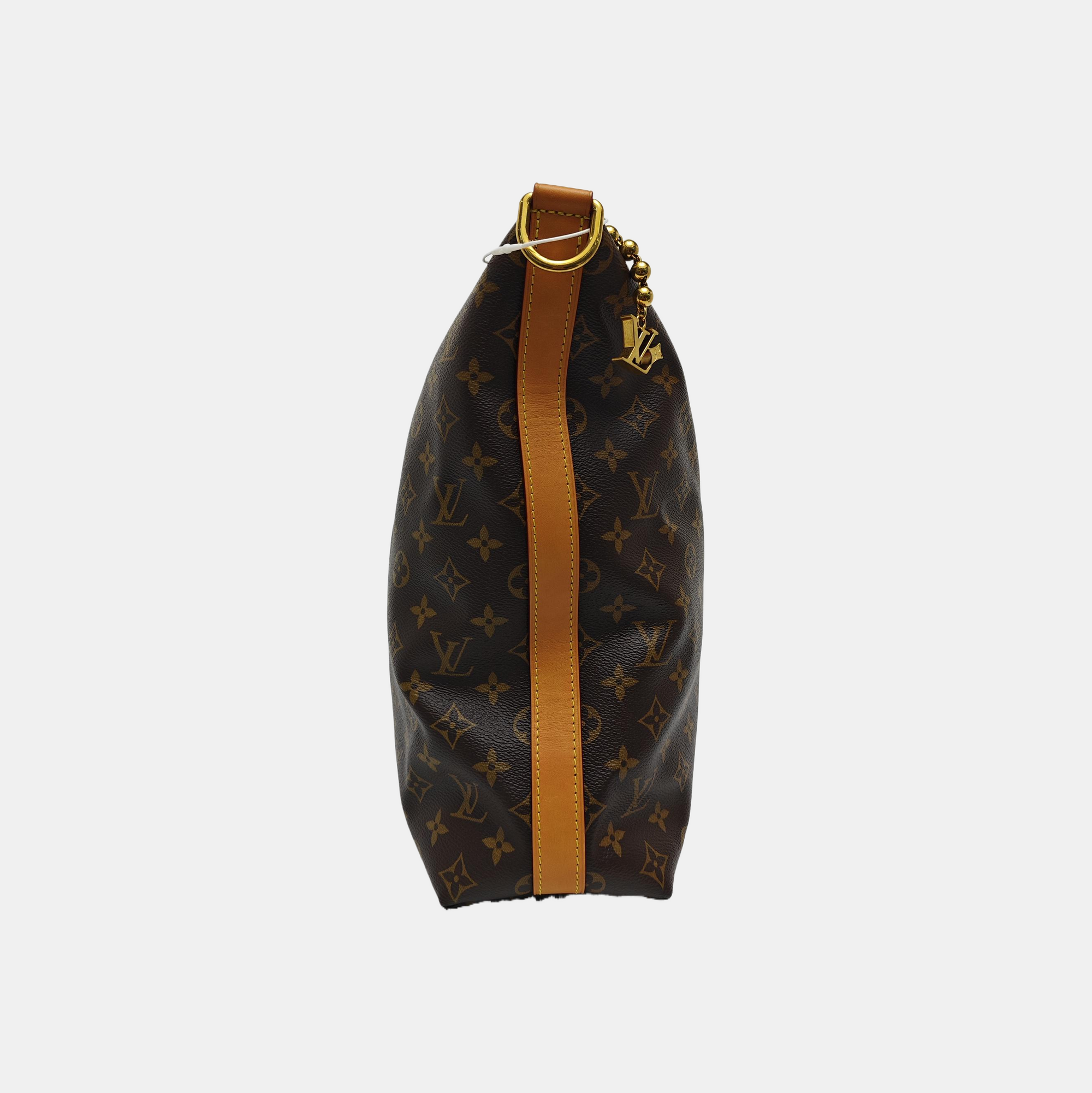 Monogram Coated Canvas Shoulder Bag GM Brown