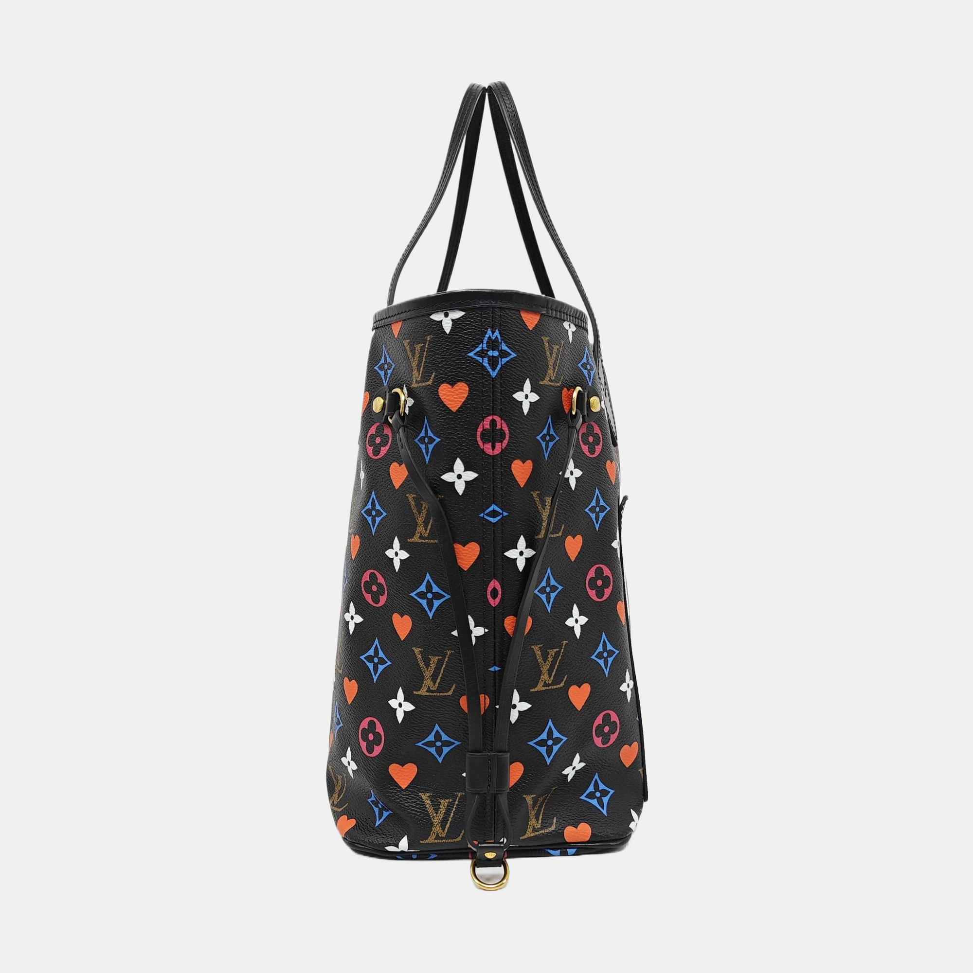 NEVERFULL MM Monogram Coated Canvas Black