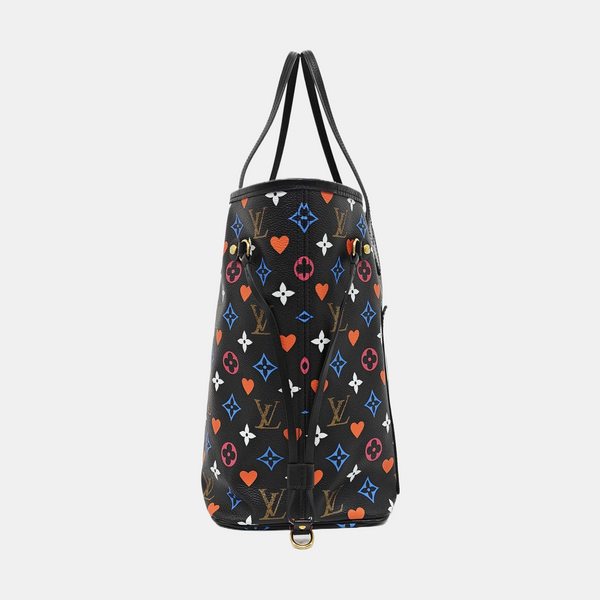 NEVERFULL MM Monogram Coated Canvas Black