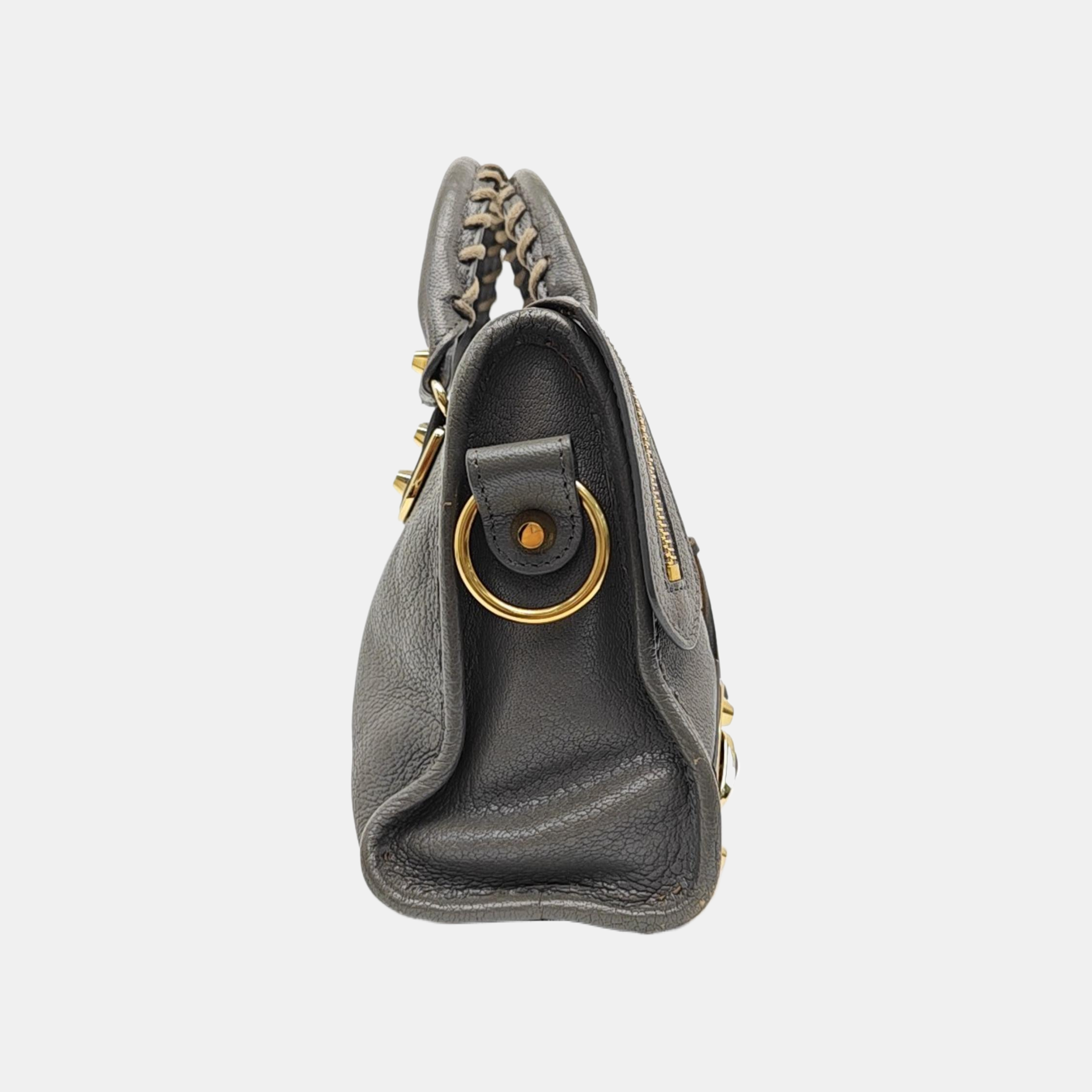 Classic Metallic Edge City Mini Lambskin Gray