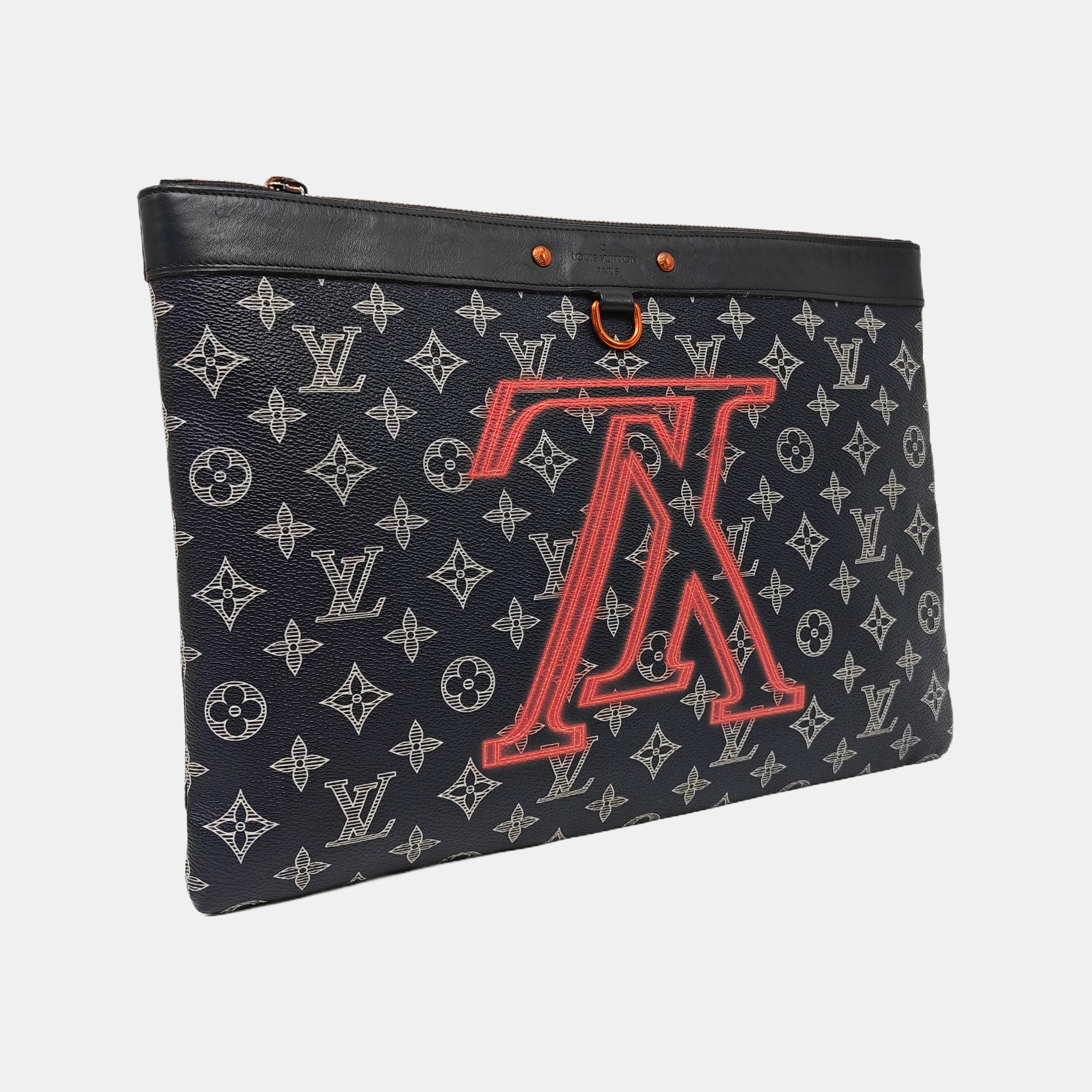 APOLLO GM Monogram Coated Canvas Blue