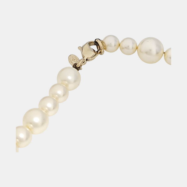 Faux Pearl White Necklace