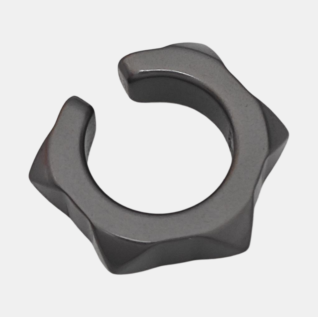 Metal Gray Clip On Earrings
