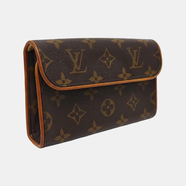 FLORENTINE Monogram Coated Canvas Brown