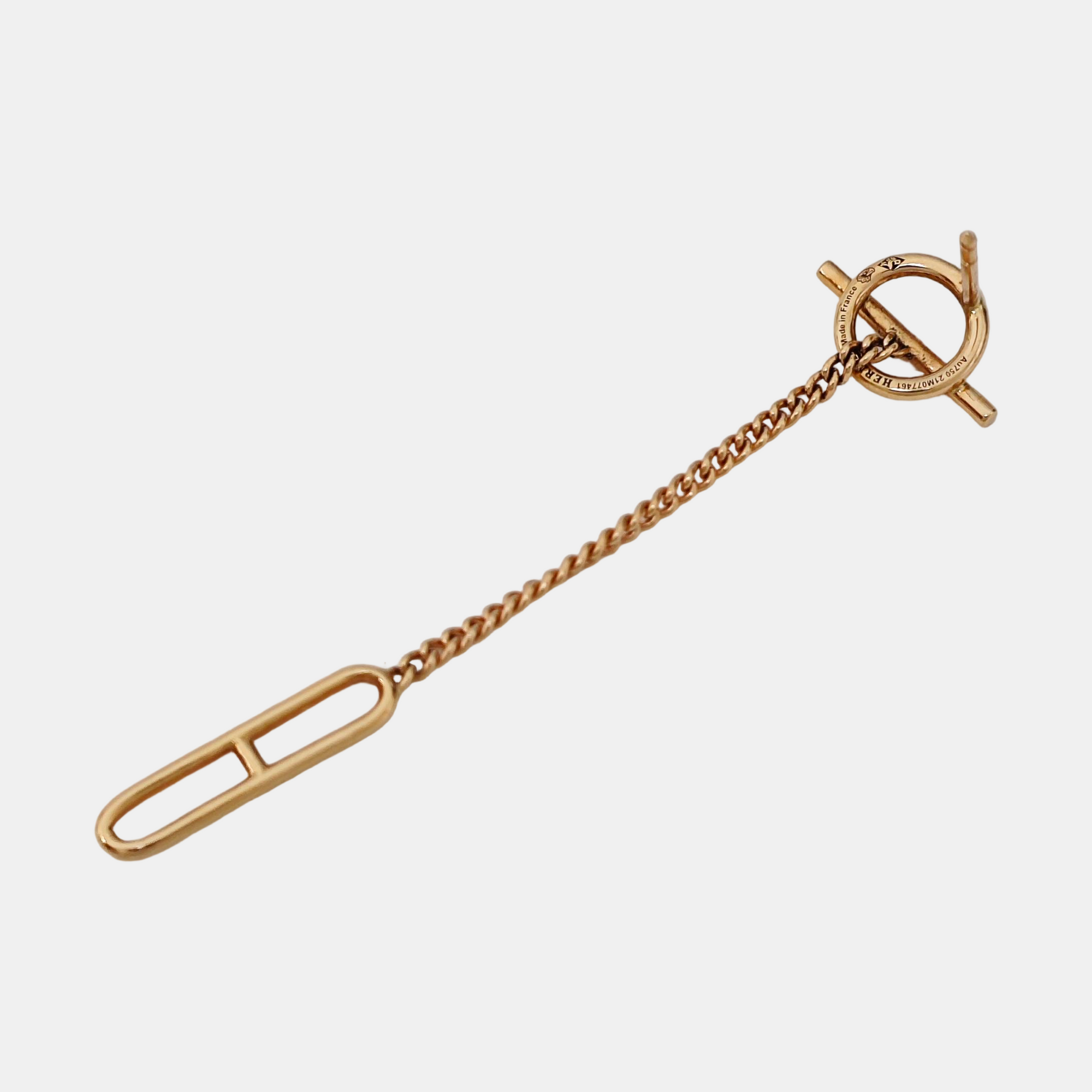 Echappee Hermes 18k Rose Gold Stud Earrings