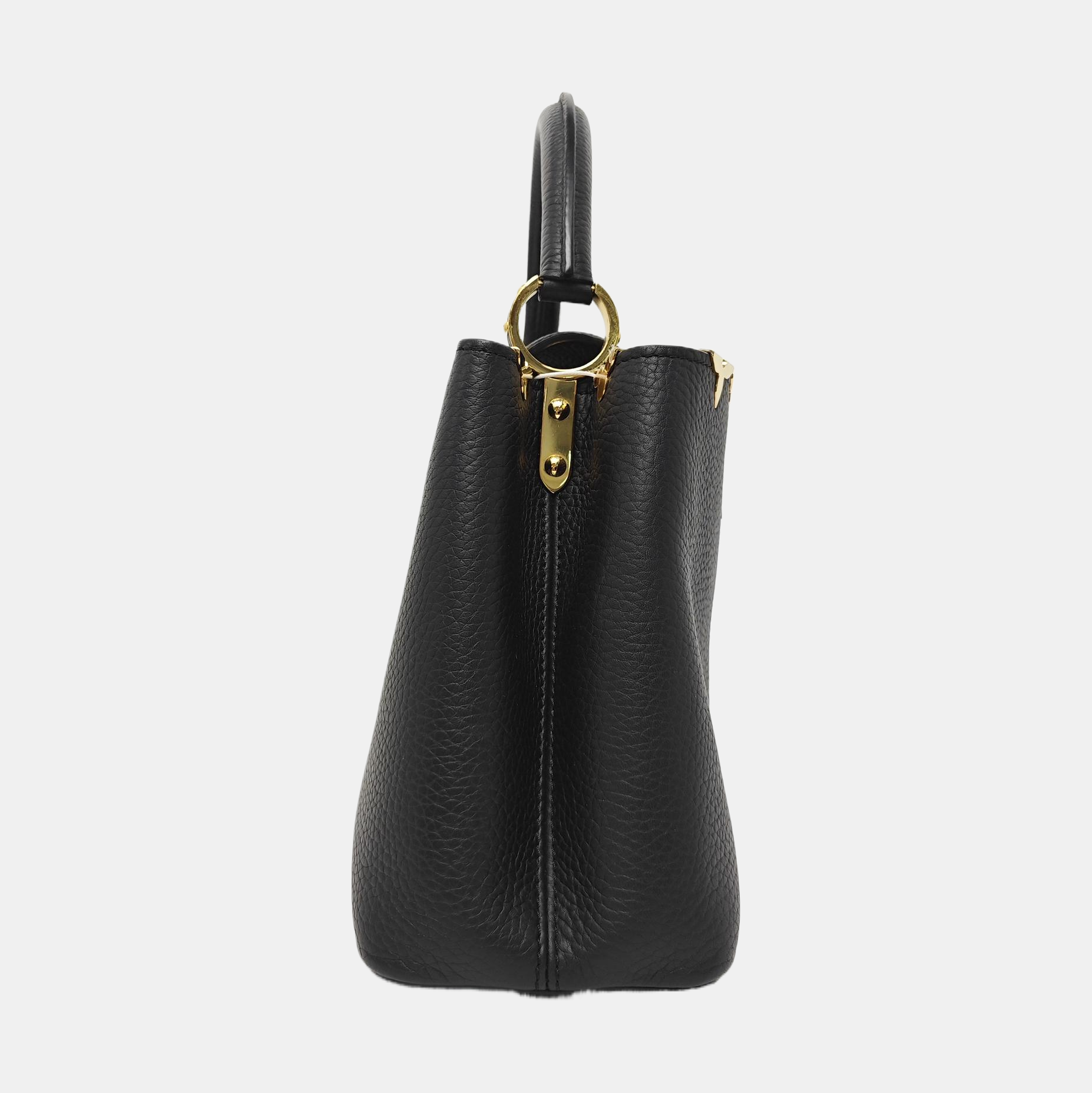 CAPUCINES MM Calfskin Black
