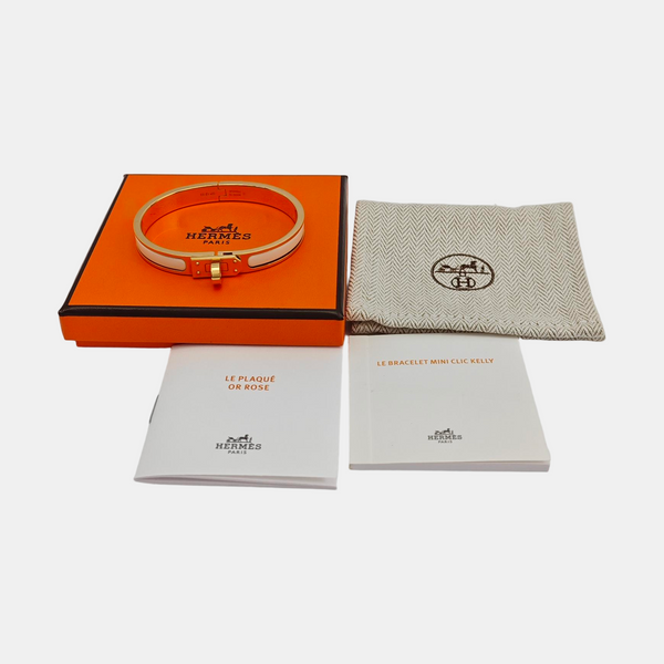 Clic Kelly Metal Rose Gold Bangle