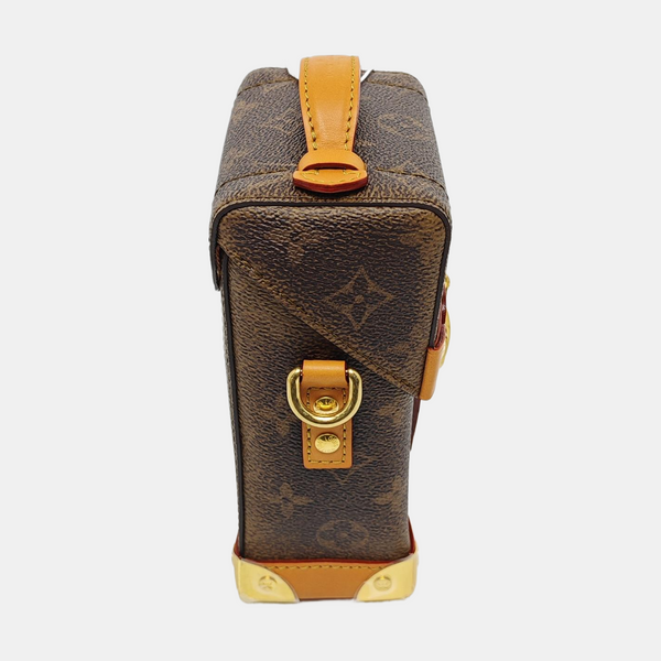 TRUNK Monogram Coated Canvas Brown